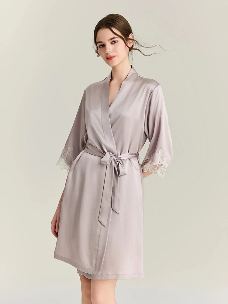 Robe Silk Women - 22 мм 100% шелковый халат тутового